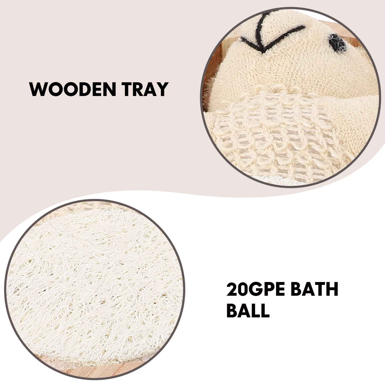 

Bath Set Loofah Bathing Scrubbing Kit Face Brush Shower Supplies Indoor Wooden Bride Travel Hotel Use Clean Healthy Skin