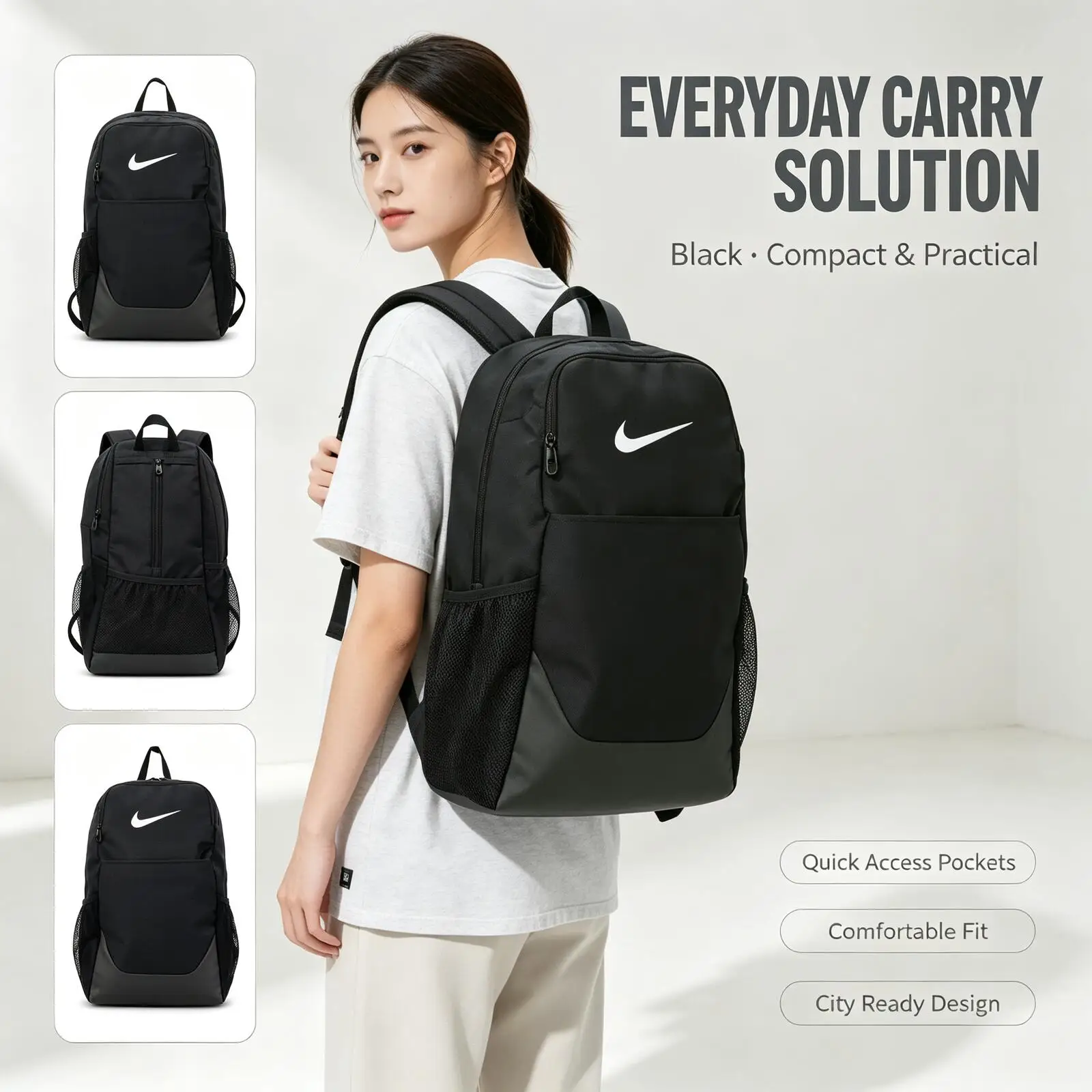 New Nike Men's Women's Bag, Fashionable Trendy For Middle And High School Students, Travel, Outdoor Sports, Backpack IB4408-010