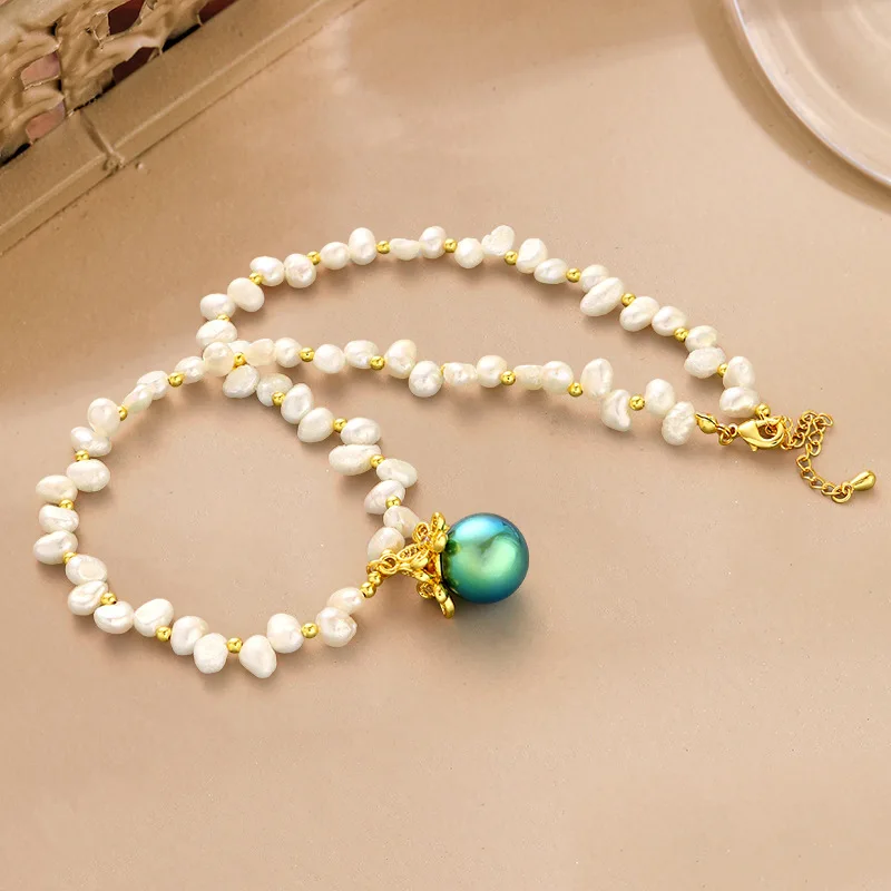 European And American Cultured Pearl Fashion Natural High-Grade Light Luxury Necklace Designer Model Minority All-Match