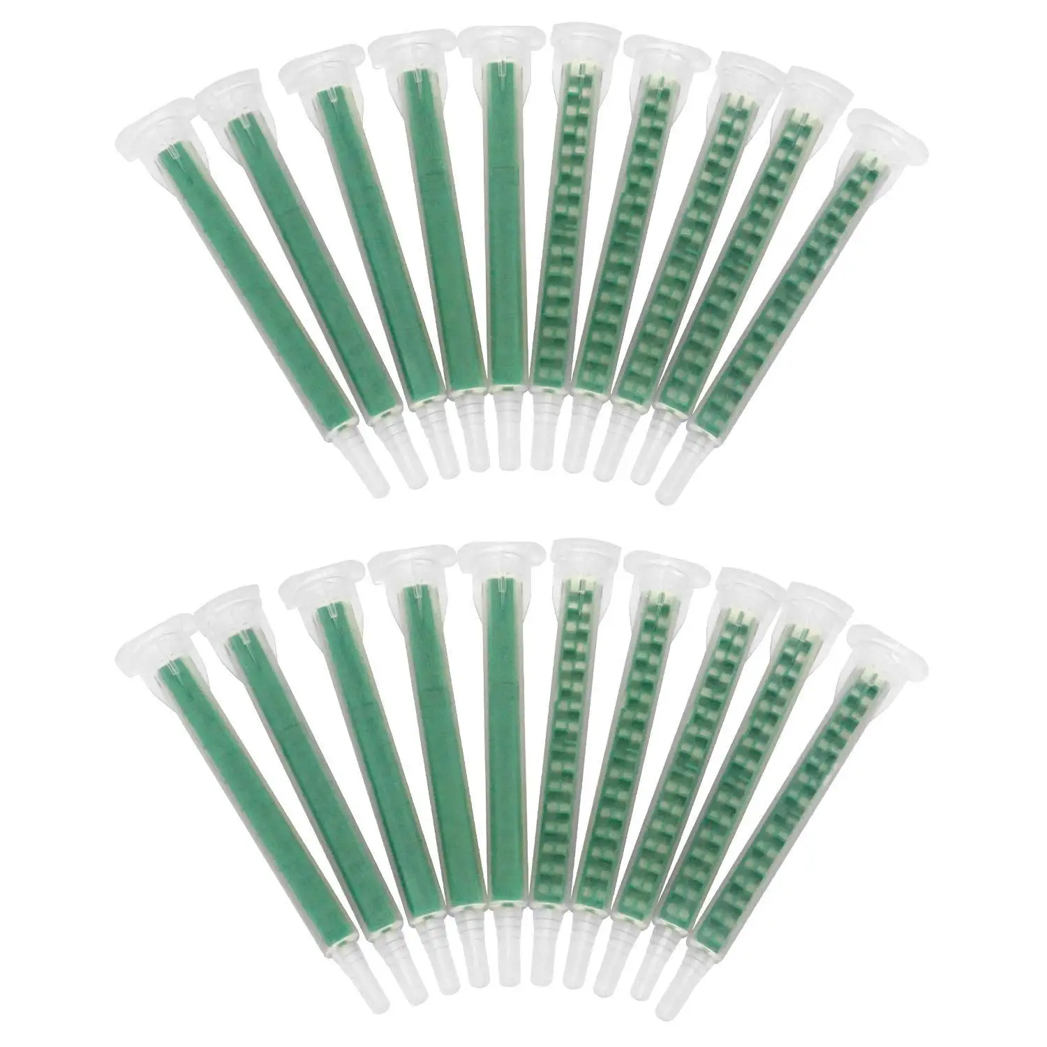 83mm AB Mixing Hose,2K Adhesive Mixing Tube Epoxy Resin Glue Static Mixing Nozzle for 1:1 Cartridge AB Glues Adhesives,50/100pcs
