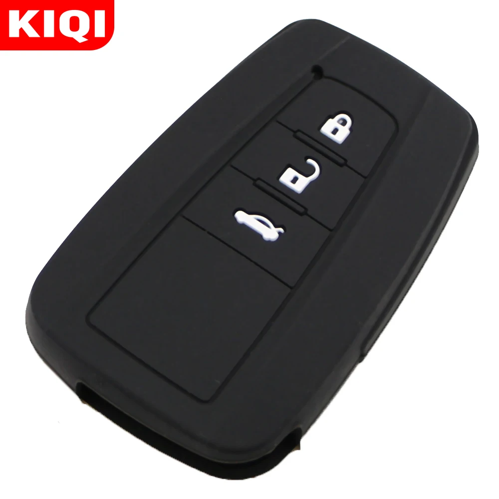 Silicone Car Key Fob Cover Case Fit for Toyota CHR C-HR Camry Prius Prado 2016 2017 2018 2019 2020 2 3 4 Buttons Remote Keyless