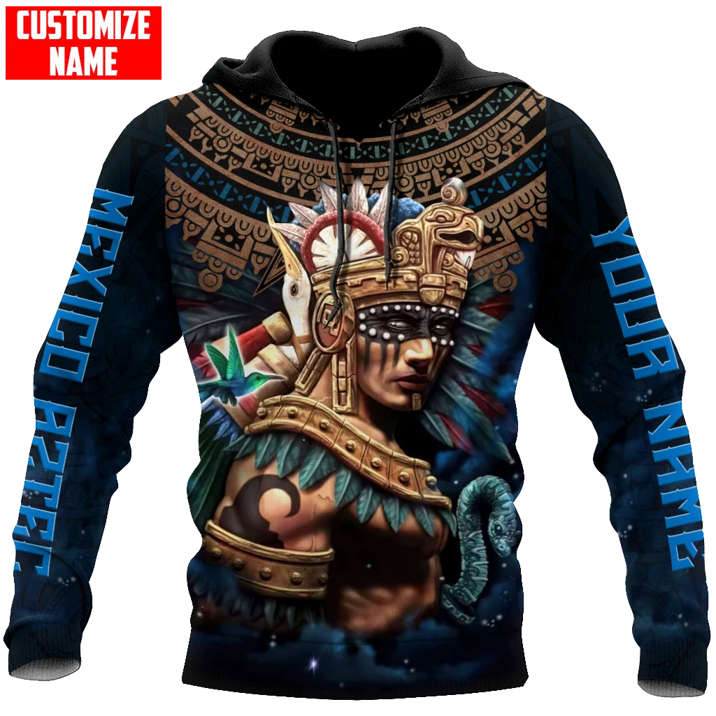 

Personalized Mexico Aztec Blue Smoke 3D Printed Fashion Men's hoodies Unisex zipper pullover Casual Jacket Tracksuits TDD130