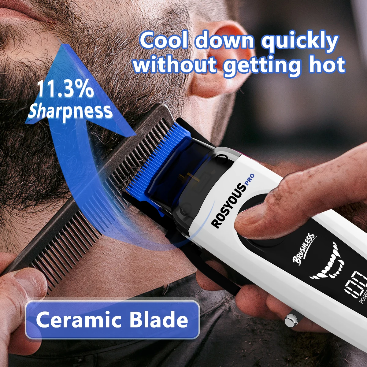JUCAI ROSYOUS Men's Hair Clipper Combo Set with Base Charger Professional Cutting Machine Beard Trimmer JC10000 RSPRO-106 620