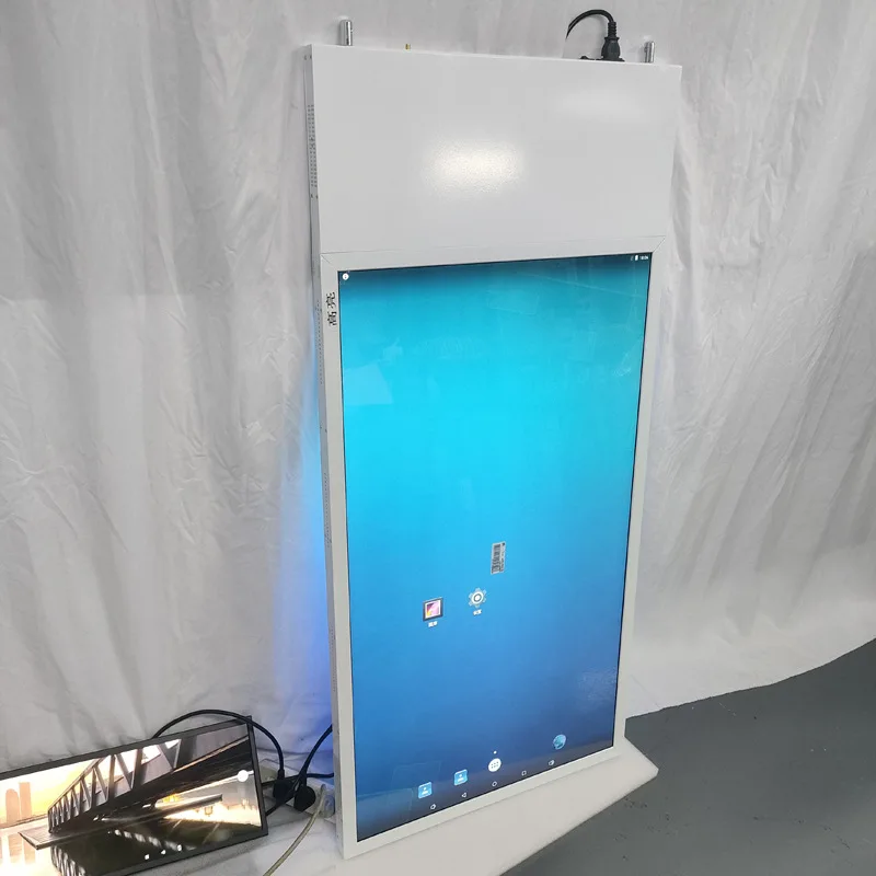43‑Inch Double‑Sided Hanging Advertising Display, Front‑Back Poster Screen for Bank, Hotel and Shopping Mall