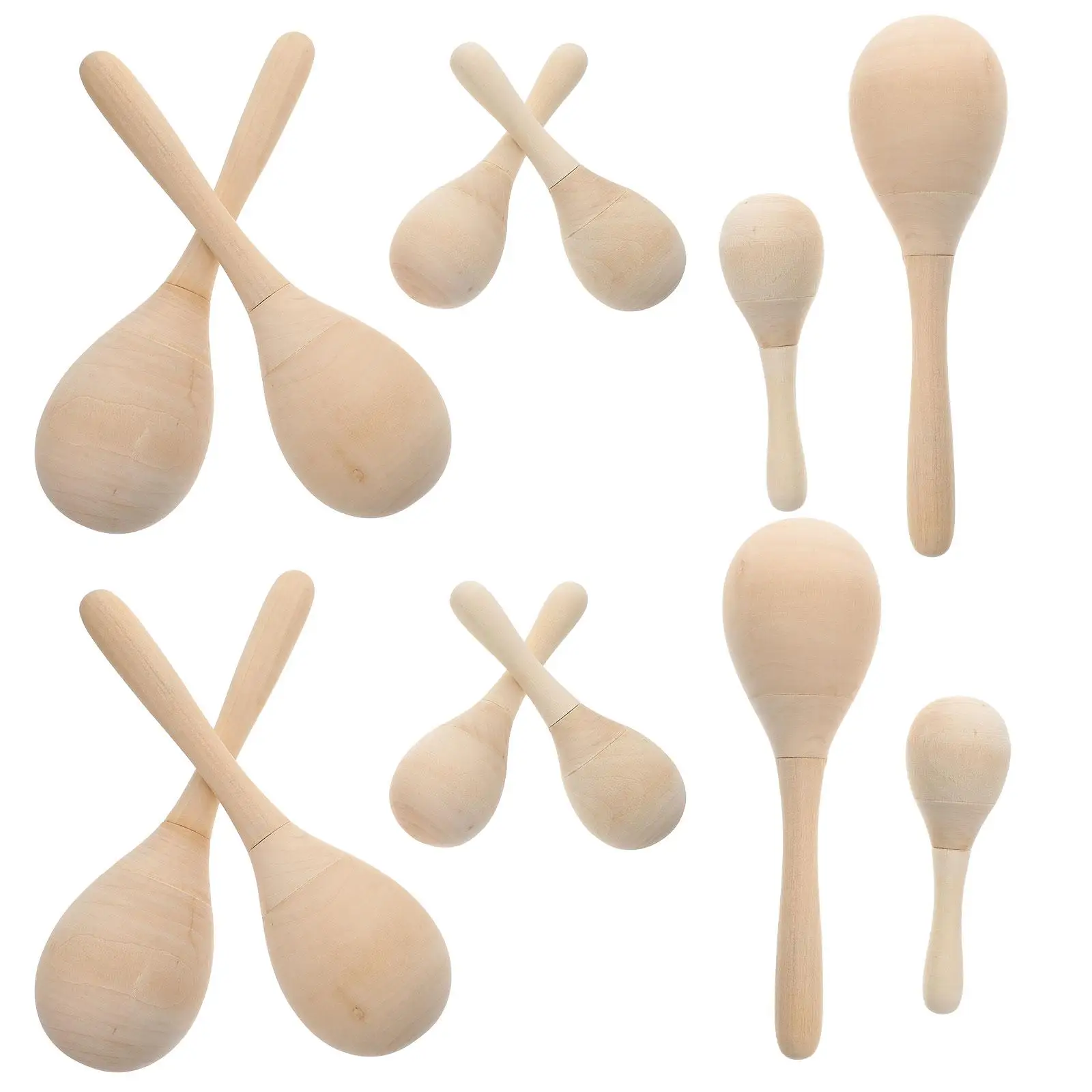 

Wooden Maracas Musical Noise Maker Toys Instruments H Eye Coordination Toys Unfinished Shakers Craft Paint Toy S Hammer