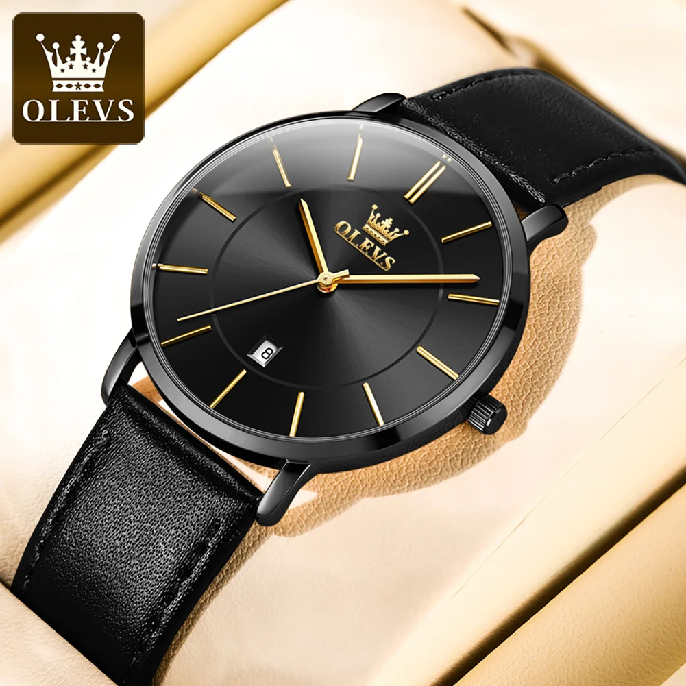 OLEVS 5869 Original Brand Fashion Men\'s Watch Simplicity Dial Trendy Quartz Watch Waterproof Date Milanese Mesh Belt  Wristwatch