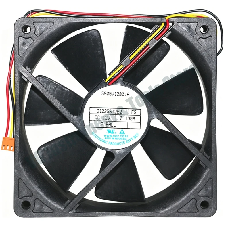 Compatible Cooling Fan 12025 12cm 12V 0.13A Replacement for NONOI G1225S12B2
