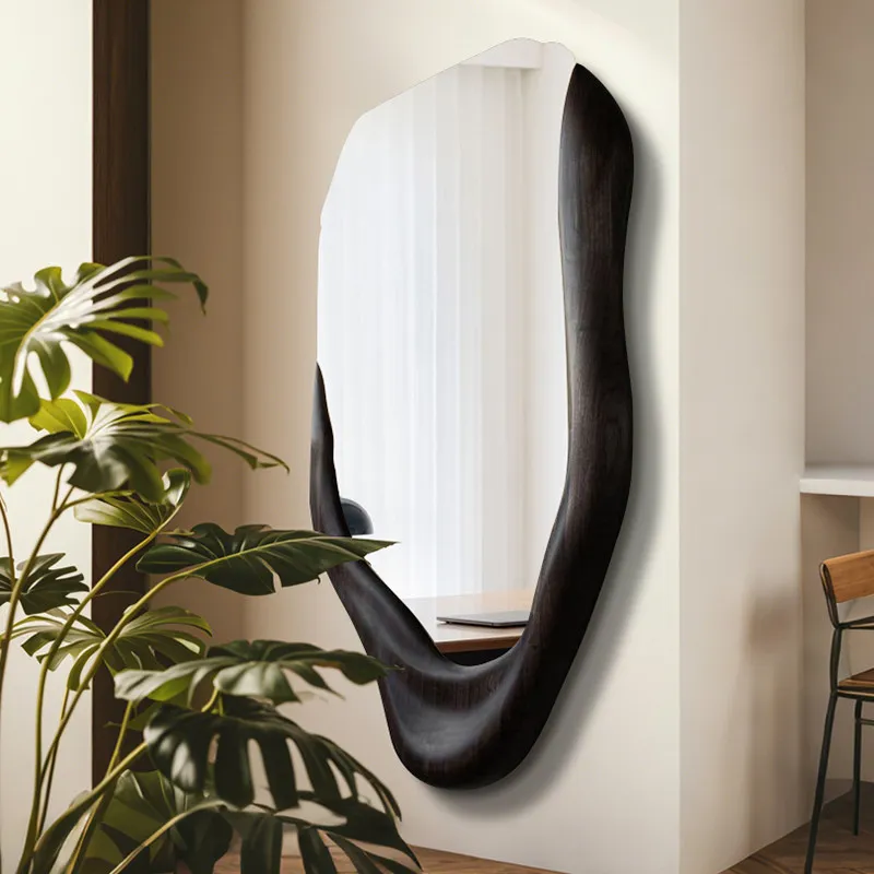 Irregular Asymmetrical Mirror Aesthetic Luxury Korean Style Funky Makeup Mirror Modern Wall Spiegel Wand Living Room Decorations