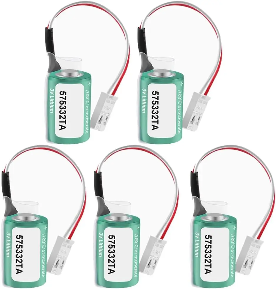 （5 Pack）575332TA PLC Battery for Siemens 810D 840D PLC 6FC5247-0AA18-0AA0 Battery 575332 TA 3V 950mAh Battery