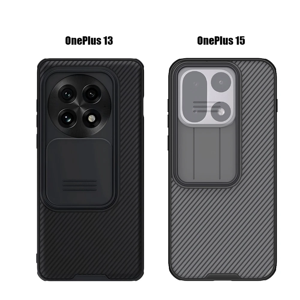 Nillkin For OnePlus 13 / 15 5G Case Soft Edges Camshiels Pro Camera Cover Slide Protection For One Plus 15 5G Back Cover Cases