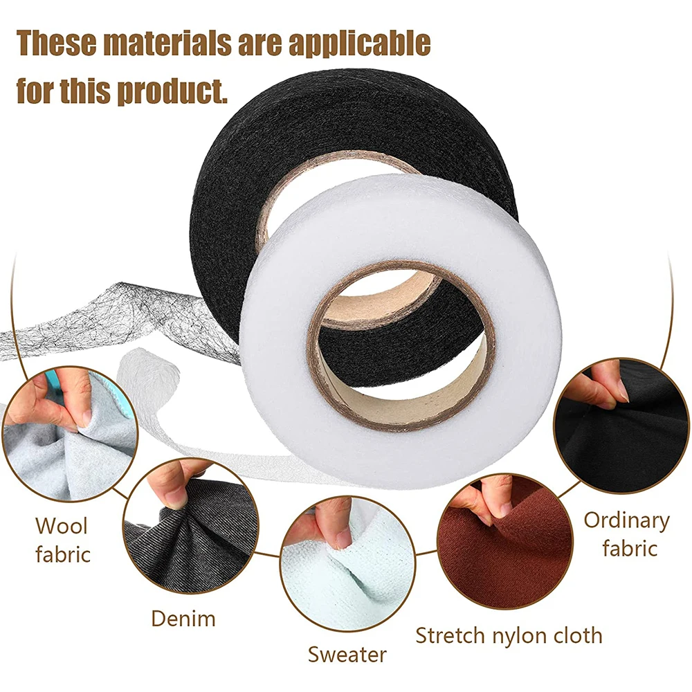 50M Iron on Hem Tape Double Sided Fabric Fusing Hemming Tape Wonder Web Adhesive Hem Tape for Repair Clothes, Pants Garment