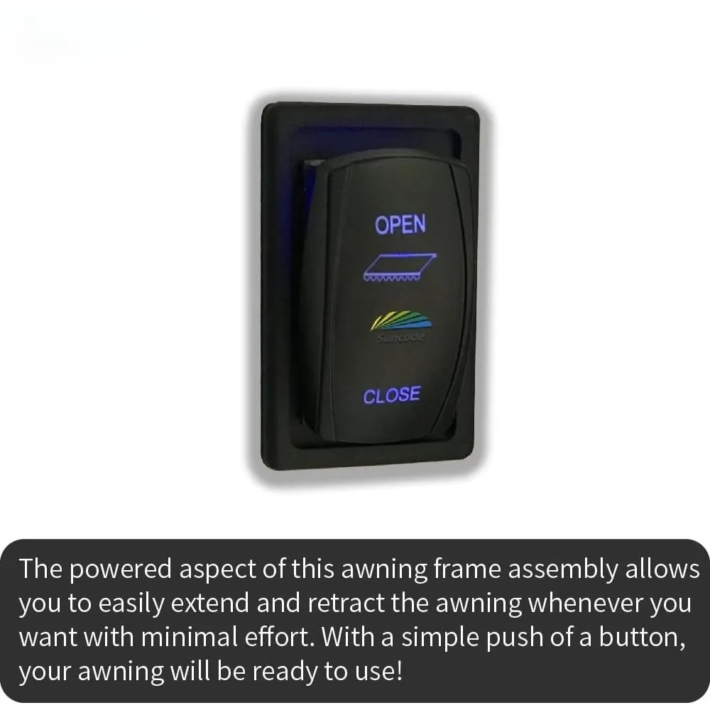 Tenda RV Bermotor Putih Kit Lengkap Tenda Dapat Ditarik Modular untuk RV, Roda 5, Pengangkut Mainan, dan Tenda Trailer RV Motorhome