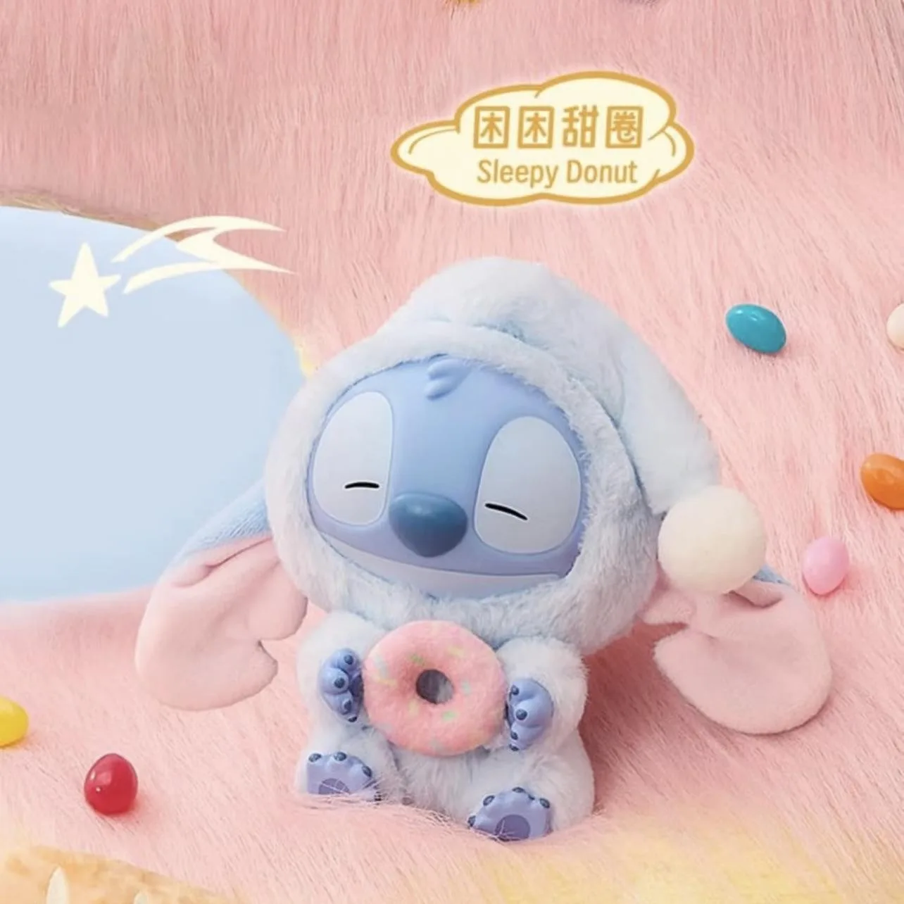 新しいステッチ「寝る前に何かを食べる」シリーズ ビニール製ブラインドボックスバッグ ぬいぐるみペンダント 可愛い人形 ミステリーボックスおもちゃ 大人向けギフト