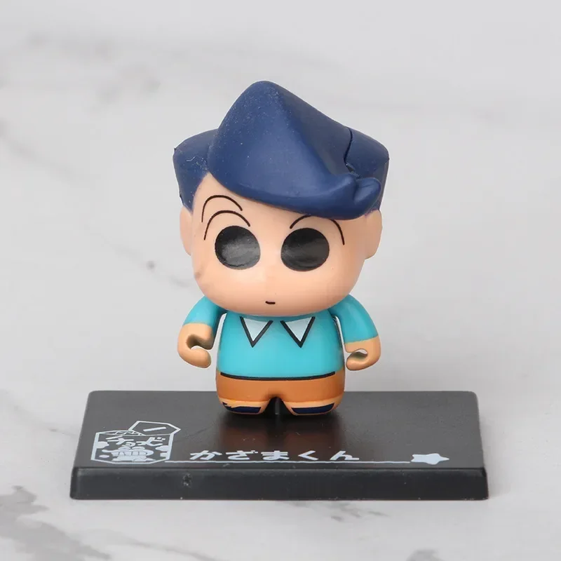 7 teile/satz 5CM BANDAI 2025 Anime Crayon Shin-chan kindergarten Kawaii Figur PVC Modell Spielzeug Puppe Sammeln ornamente Geschenke