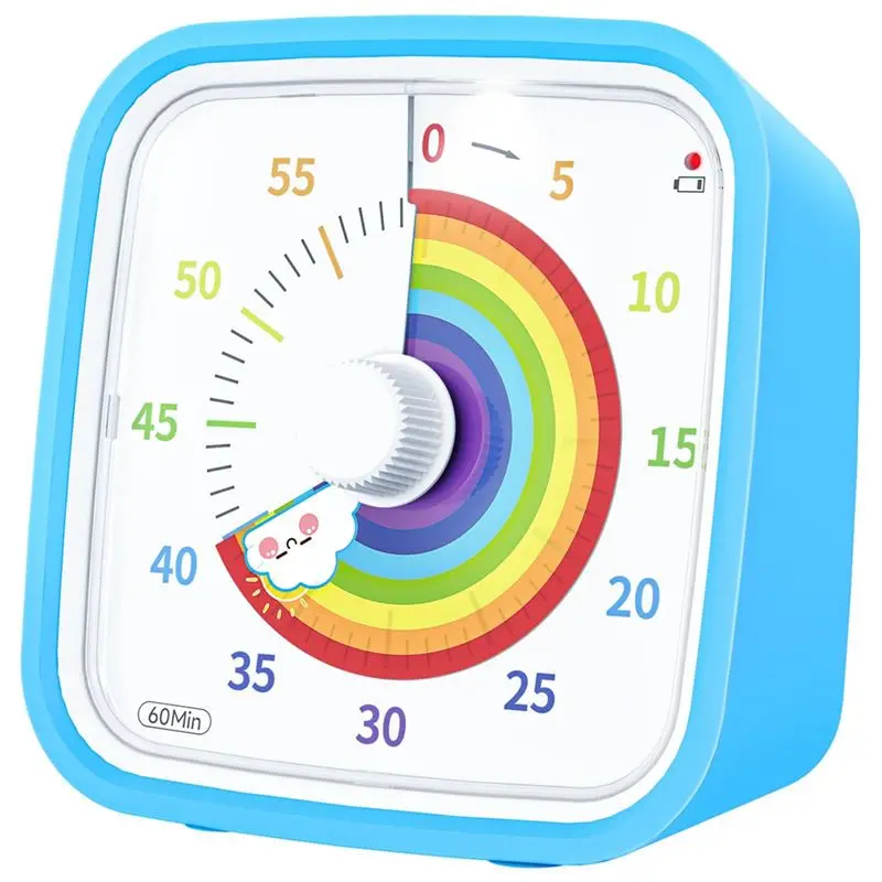 A04G-Children's Cartoon Alarm Clock Electronic Clock Multifunctional Student Visual Timer Kitchen Timer Easy Install