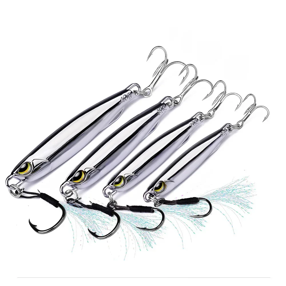 Metal Jig Bait 15g 20g 30g 40g Makrela Sztuczna twarda przynęta na ryby Tonąca daleko rzucana przynęta Jigging Łyżka Spinnerbait do wędkowania