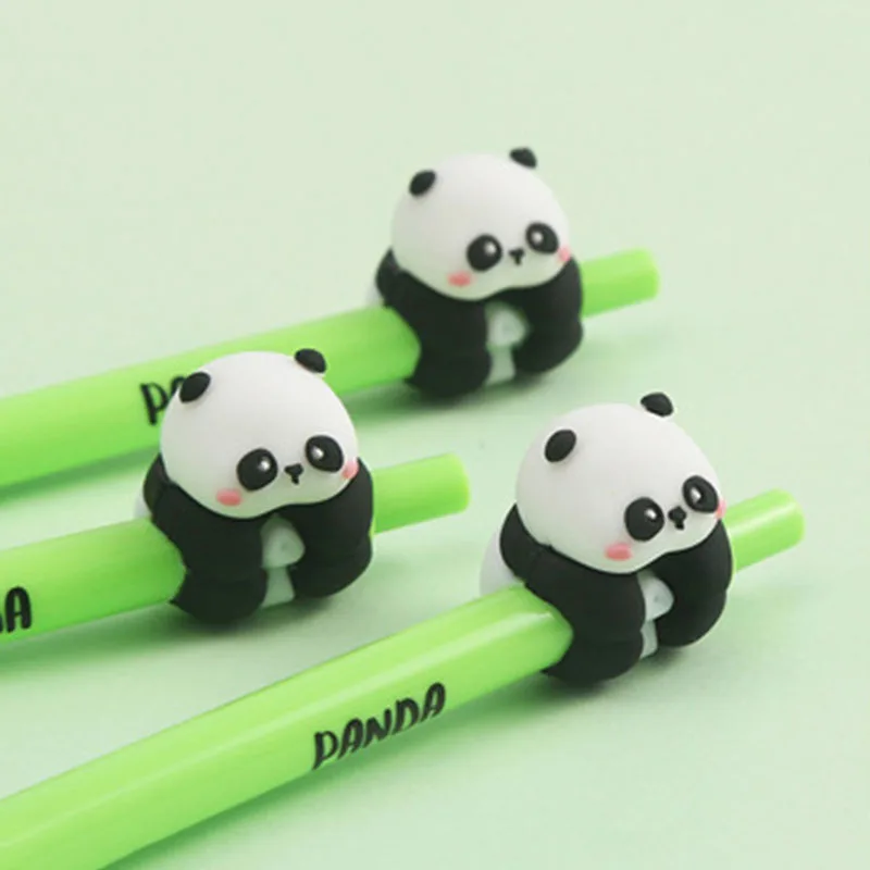 1 Pieces Lytwtw's Stationery Cute Cartoon Big Panda Bamboo Gel Pen School Fashion Office Kawaii Supplies Animals Press Pens