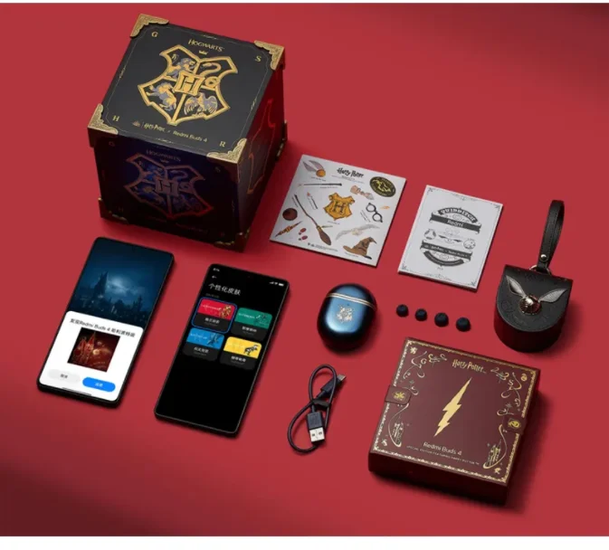 Xiaomi Harry Potter Redmi Buds 4-Kopfhörer, kabelloses Bluetooth-Gaming-Headset mit aktiver Geräuschunterdrückung, Mikrofon mit geringer Latenz