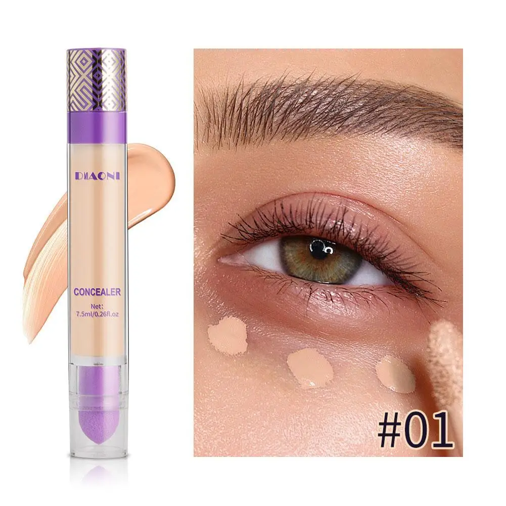 3 Colors Liquid Concealer Skin Corrector Dark Circles Cosmetics Concealer Concealer Makeup High The Eyes Under Lasting Cove R6W0