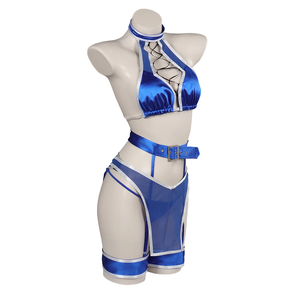 Costume de Cosplay Mortal Cos Kombat Kitada pour Femme et Fille, Haut et Short Sexy en Tissu Trempé, Lingerie d'Halloween