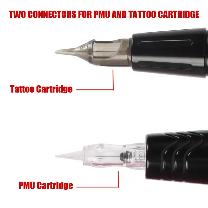 PMU pena tato putar nirkabel 2 in 1, pena tato Microblading, pena tato seni tubuh Eyeliner alis riasan permanen