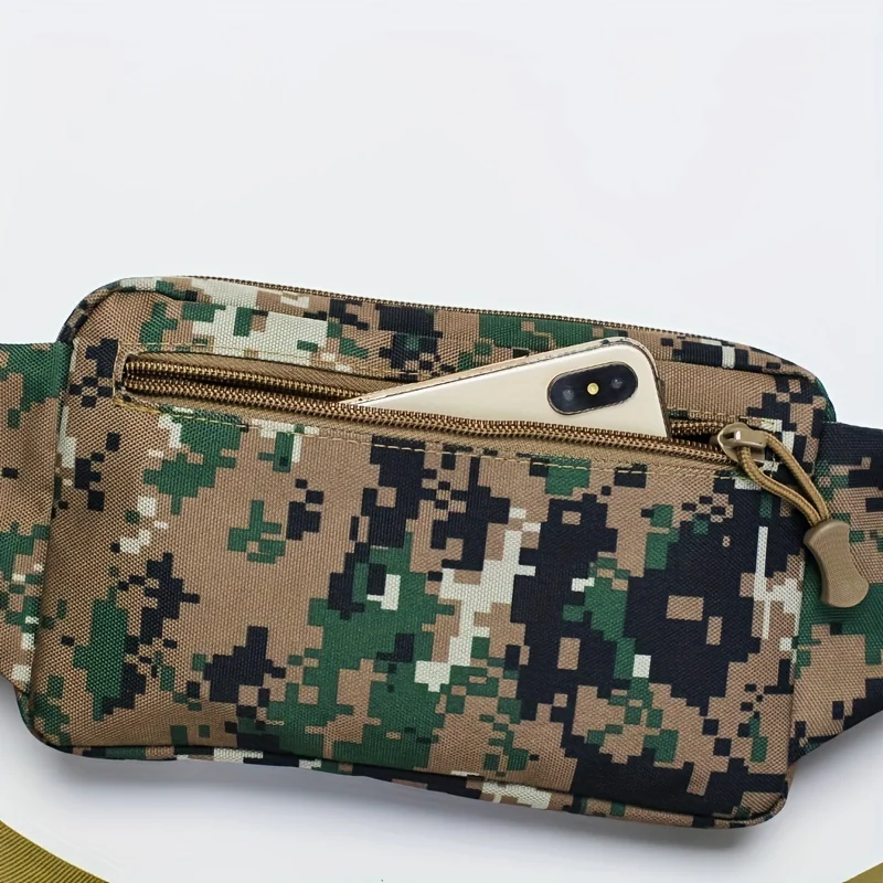 Men\'s Fishing Chest Bag Casual Sports Waist Pack Camouflage Small Travel Running Phone Storage Crossbody Shoulder Bags Pouch