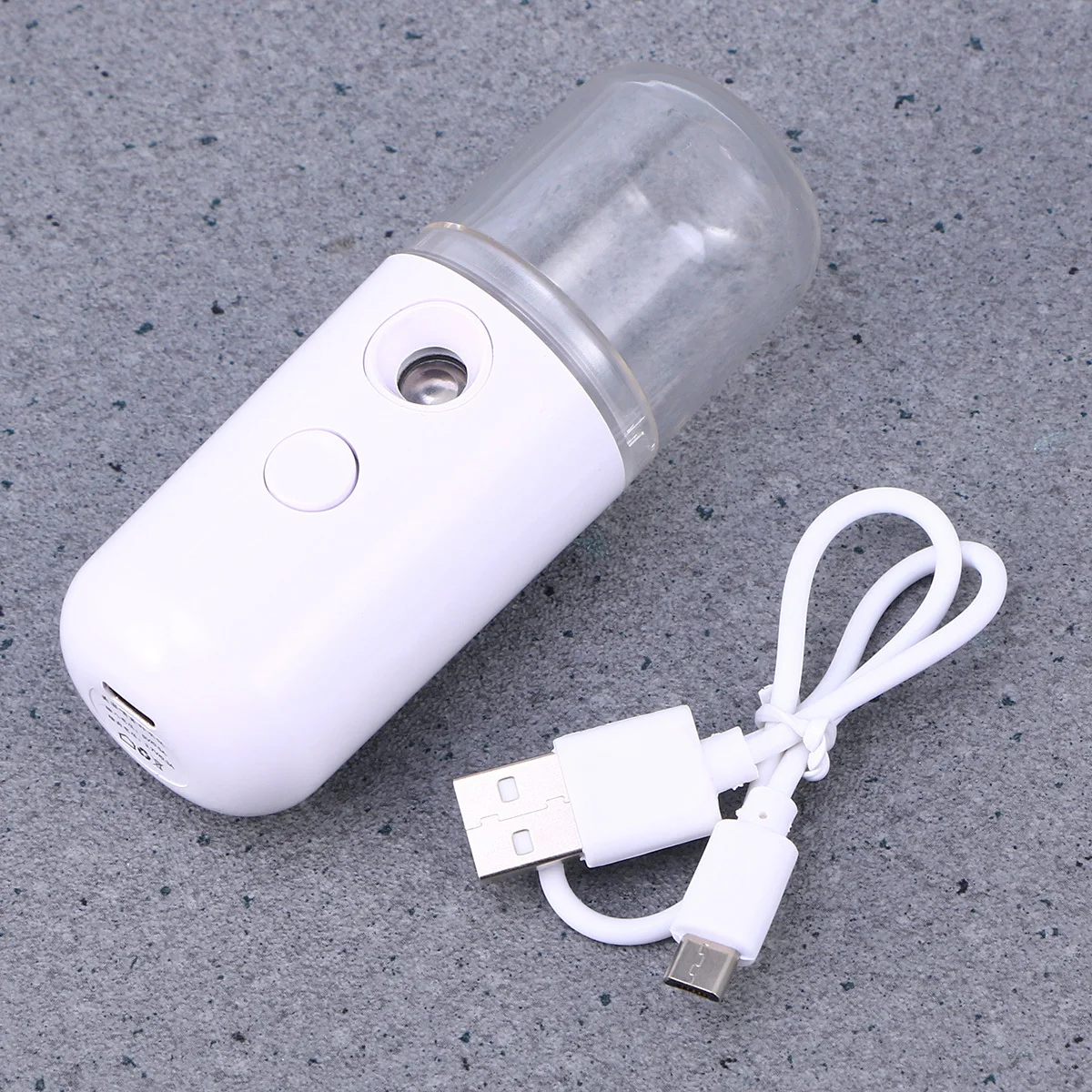 جهاز بخار الوجه الأبيض المحمول الصغير USB شحن تصميم عدم الانزلاق بخاخ الوجه الرطوبة العناية بالبشرة نانو ضباب برودة ترطيب أداة