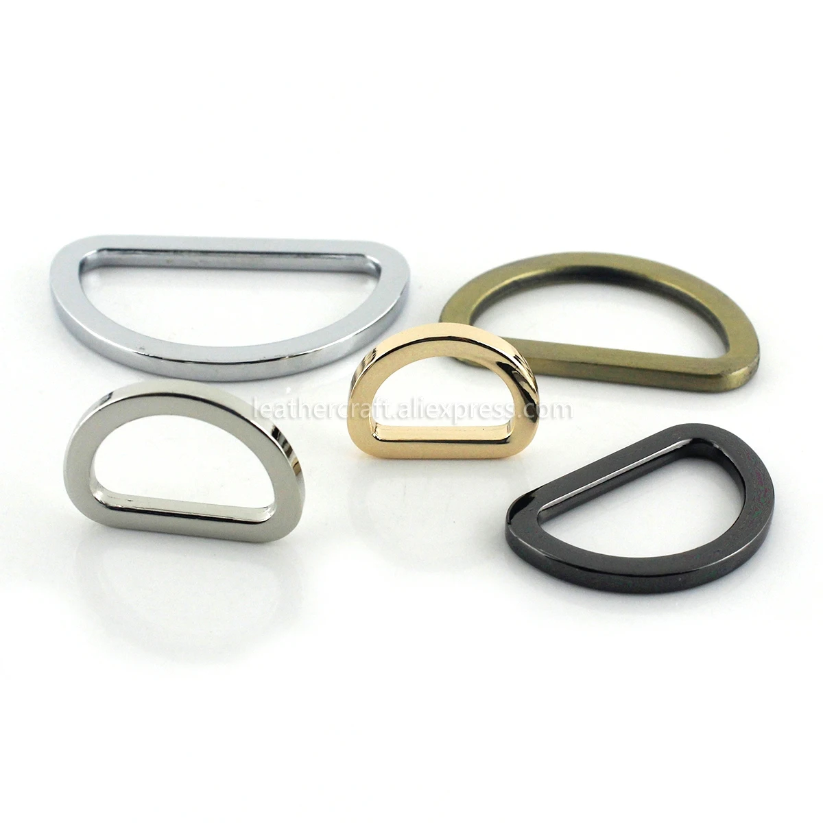 1 x Metal Dee Ring Mould Formed Belt Buckle Flat Head Leather craft Garment Bag Strap Hardware Accessory