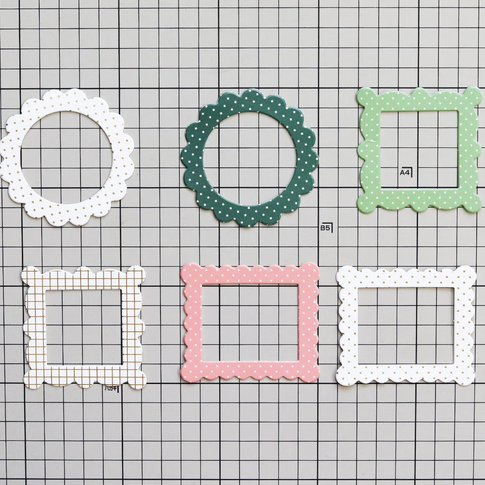 Creative Path Hollow Scrapbooking-Rahmenaufkleber, quadratisch, rund, Deko, dicker Kartonrahmenaufkleber für Bastelarbeiten, Planer, Journaling – Detail 19