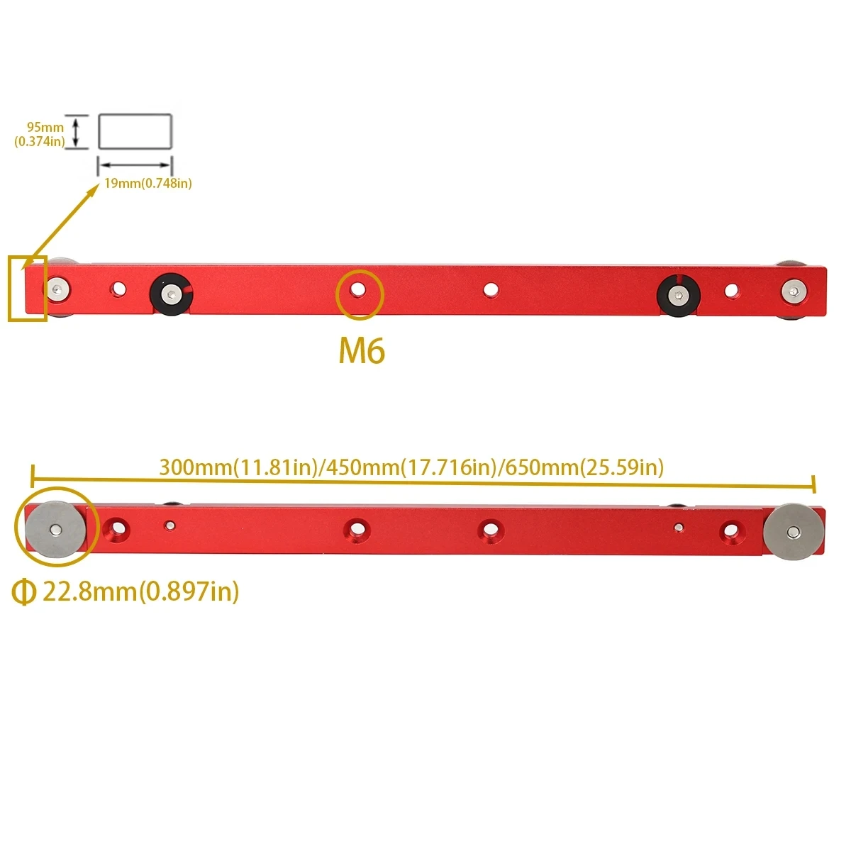 1Pc Woodworking Aluminium Alloy Miter Track Bar Slider Chute Rail T-track T-slot Table Saw Router Miter Gauge Rod Carpenter DIY