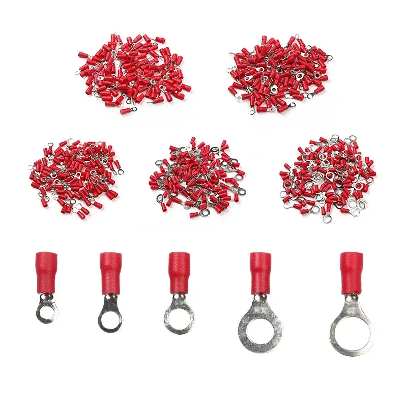 10/50/100Pcs Insulated Crimp Terminal RV1.25-4 RV1.25-5 RV1.25-6 Butt Connectors Cable Wire Connector Electrical Crimp Terminals
