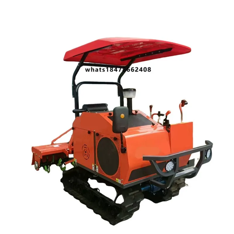 Micro-cultivator Crawler Rotary Cultivator Small  Tractor Ditching Seeding Multi-functional Agricultural Plow Cultivator