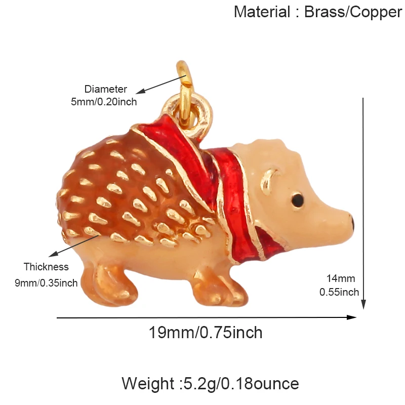Cute Animal Lollypop Charm Frog hedgehog Cherry Wallet Rabbit Motor Bike Ins Style,Real 18K Gold Plated Necklace Findings T20