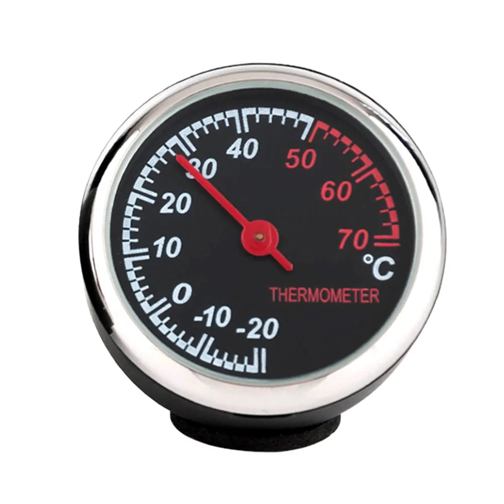 Temperature Gauge Automotive Mini Hygrometer Mechanical Thermometer Dashboard Clock Car Supplies