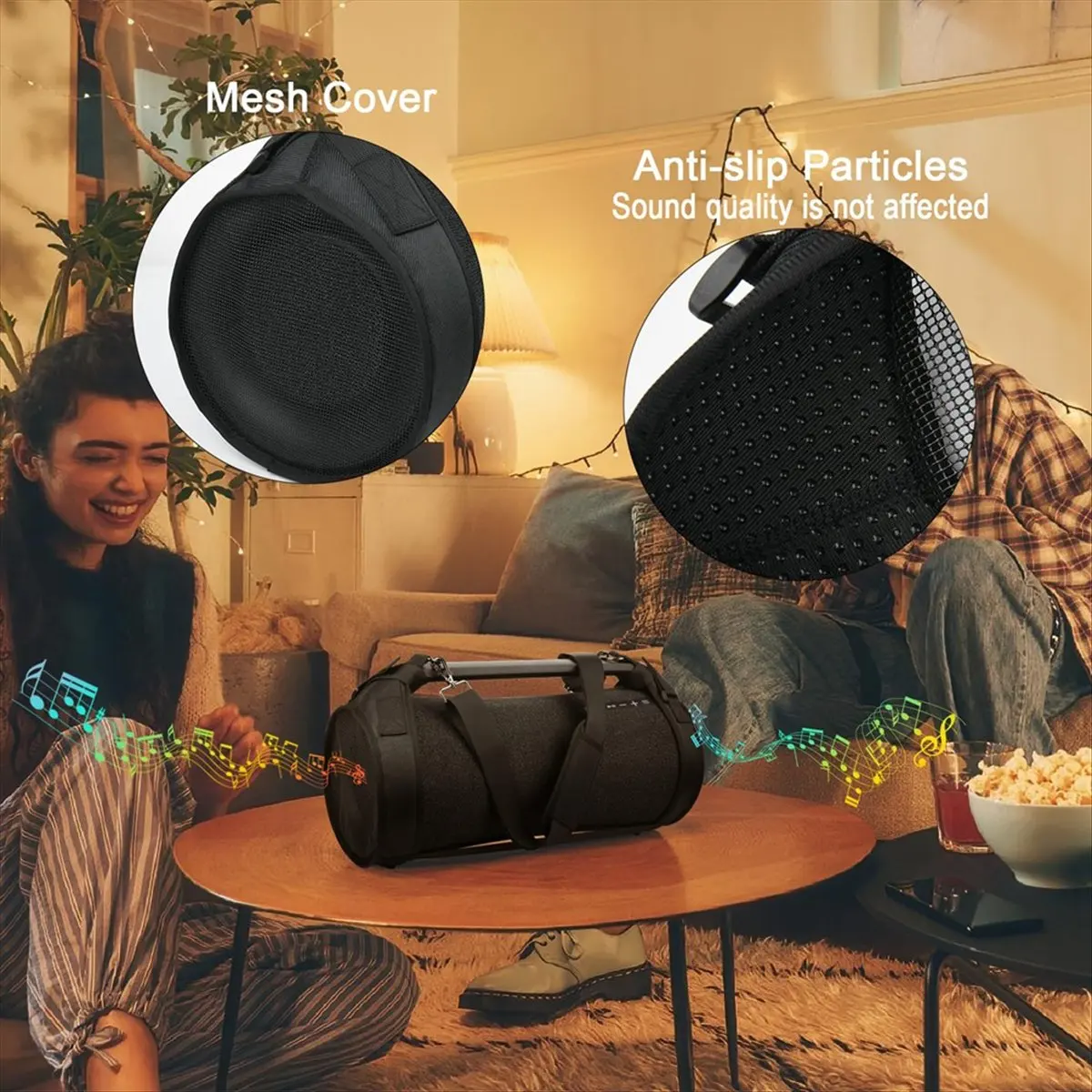 Special Offer- Travel Carrying Strap Case for SRS-XG500 Wireless Portable , Two Sides Mesh Covers Case with Shoulder Strap