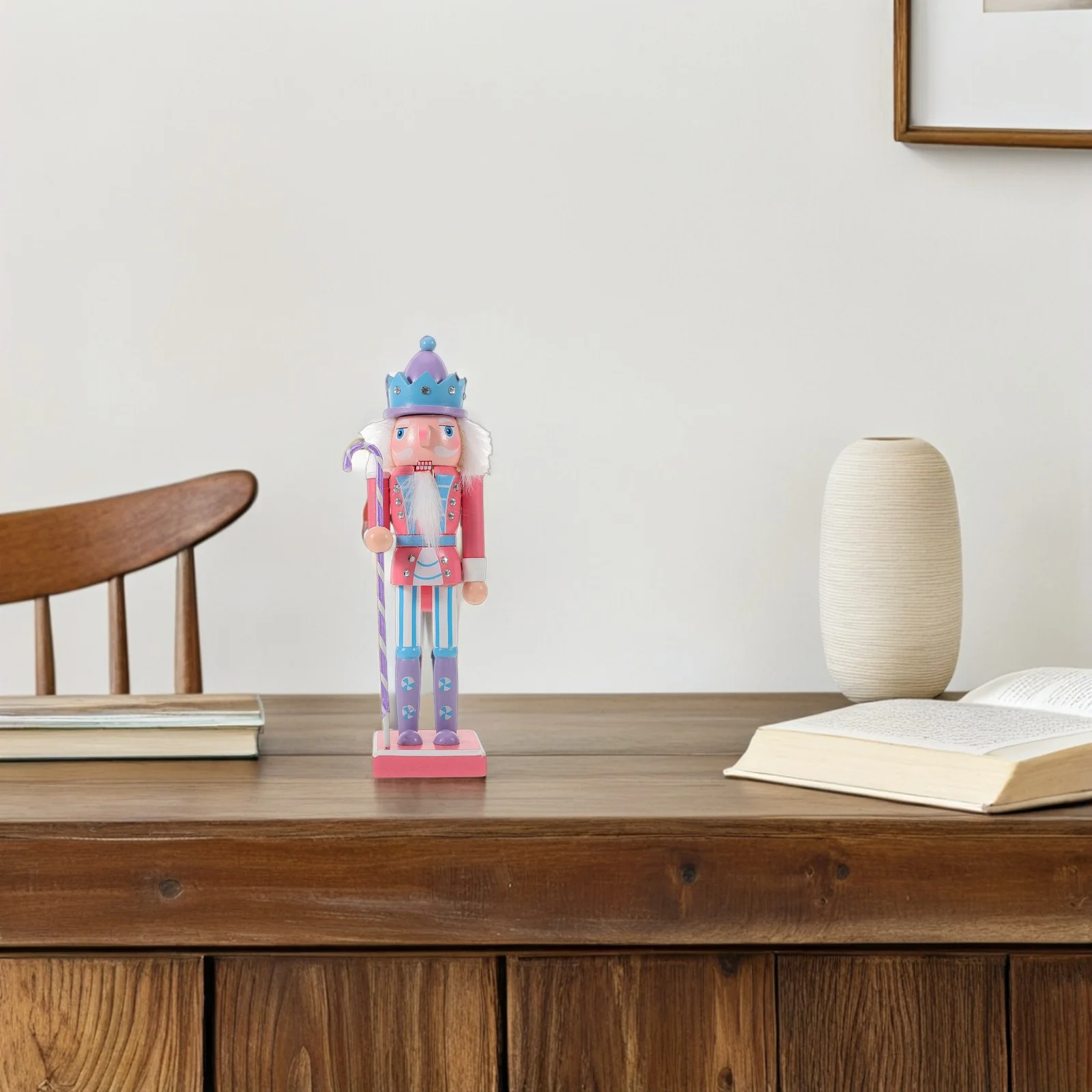 

Christmas Nutcracker Soldier Puppet 25cm Pink Candy Light Decor Home Car Gifts Nutcrackers nament Party Supplies