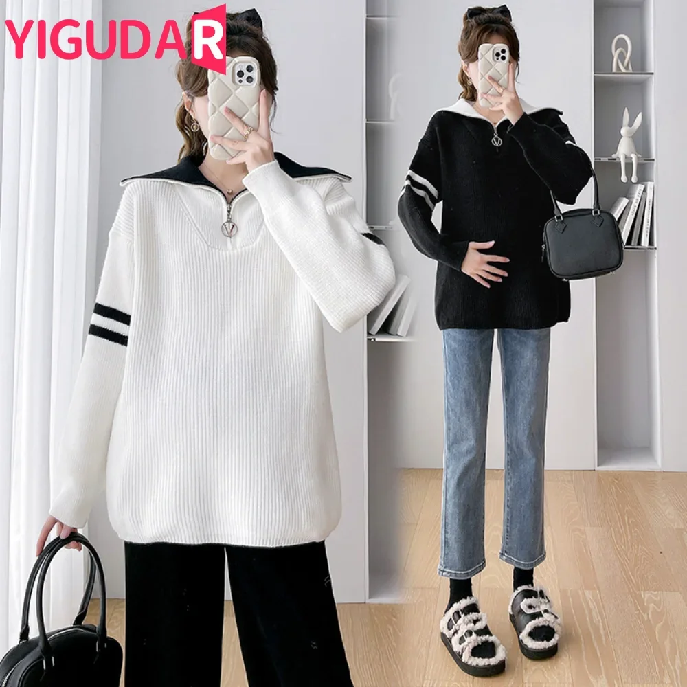 

Autumn Korean Fashion Maternity Hoodies Casual Sports sweater Oversize Loose Sweatshirts for Pregnant Women Pregnancy Tops