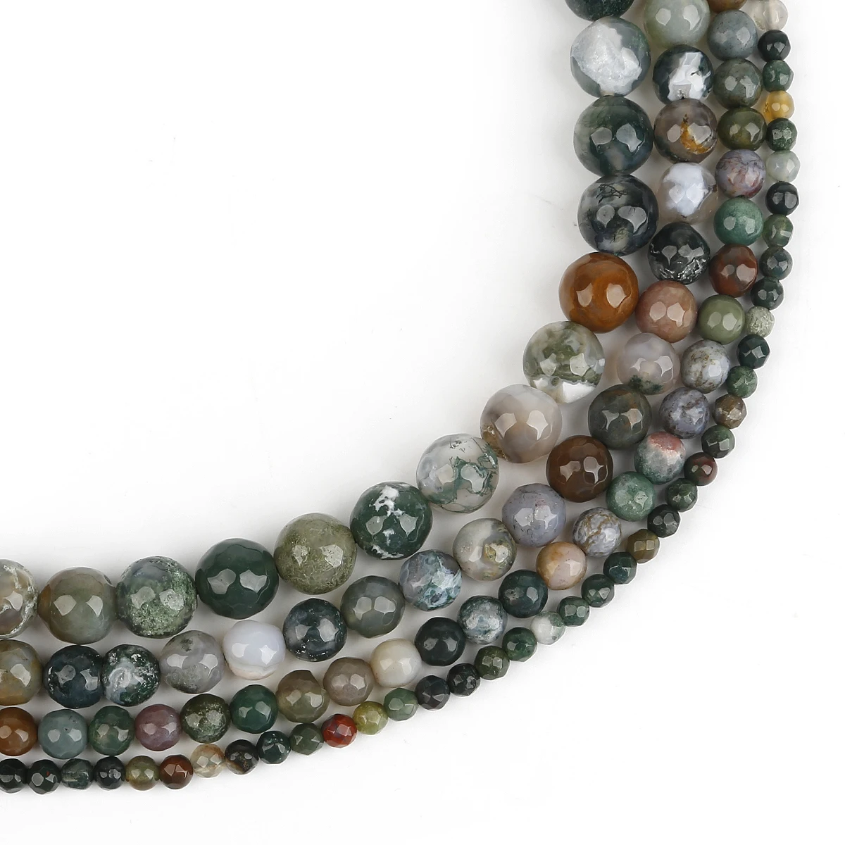 Natürliche bunte Achat-Onyx-Perlen, rund, facettiert, lose Abstandsperlen für die Schmuckherstellung, DIY-Armband, Halskette, Ohrringe, Zubehör – Detail 3