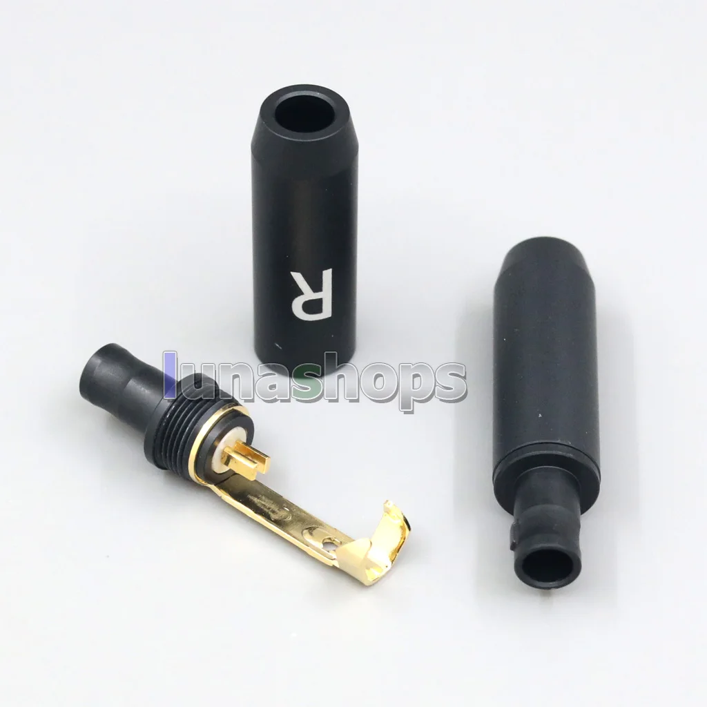 100Pairs Aluminum Alloy Ultra Light Shell With Wire Clamp DIY Earphone Headphone Pins Plug For Sennheiser HD800 LN008506