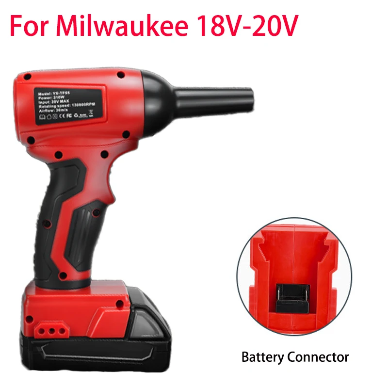 

Handheld Jet Fan Electric Cordless Turbo Blower Violent Blower Snow Leaf Dust Patio Cleaning Tools for Milwaukee 18V Batteries