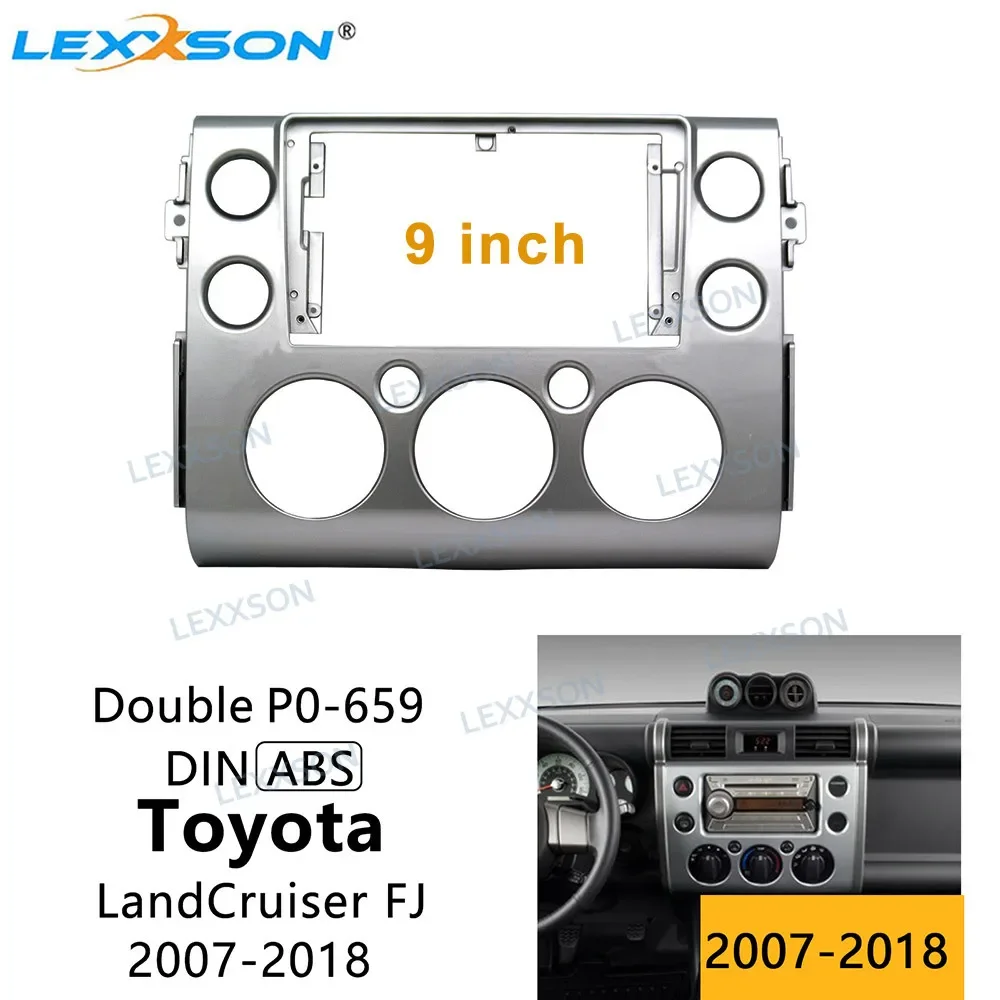 

Car Fascia for Toyota LandCruiser FJ 2007-2018 Stereo 1din / 2din Panel Fitting Dash Installation 9 Inch Double Din Car Frame