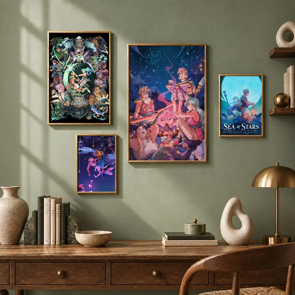 Fantasy Game Sea of Stars Poster HD Self-Adhesive No Residue After Removal Ideal for All Kinds of Wall Decor