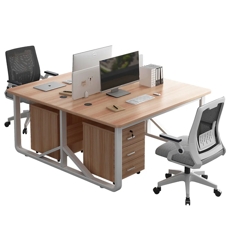 

Компьютерный стол, рабочий стол, простой офисный стол для персонала, комбинация стульев и шкафа