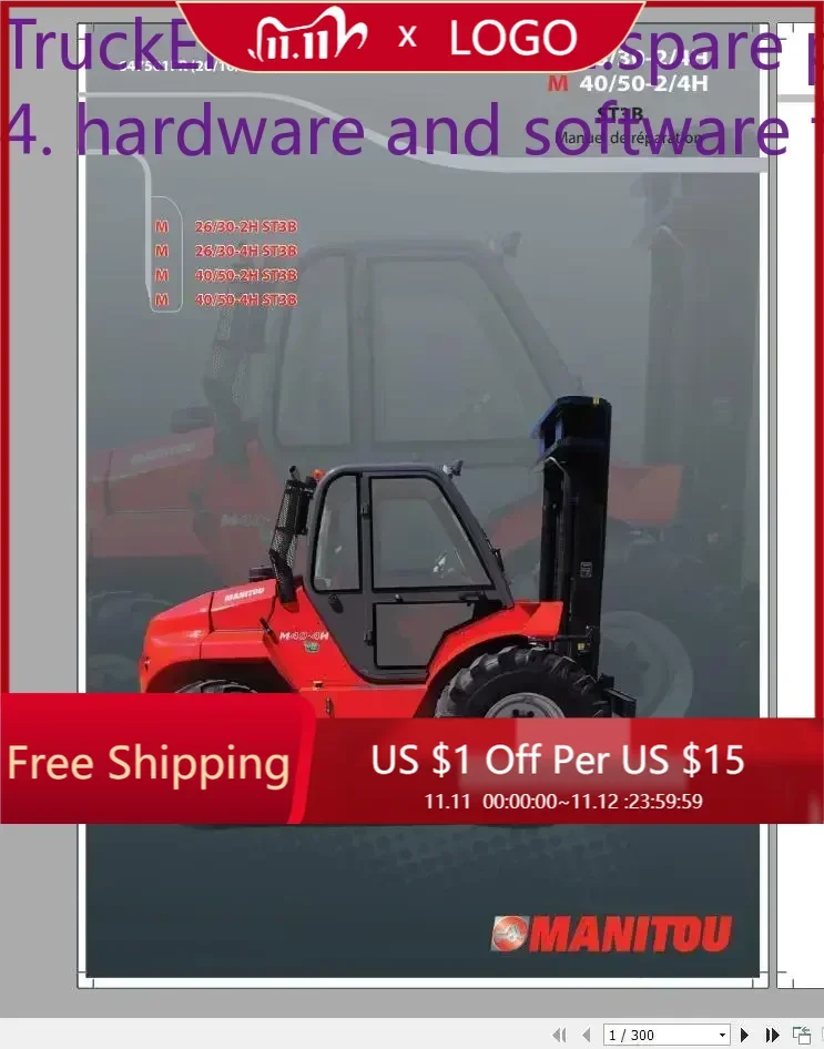 TruckEPC3 Manitou Machinery 13.8 GB PDF 2022 French Language Repair Manual DVD