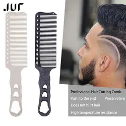 Peigne de tondeuse à cheveux Pro pour hommes, matériau en résine, antistatique, barbier, coupe de cheveux, coiffure, plat, 1 pièce