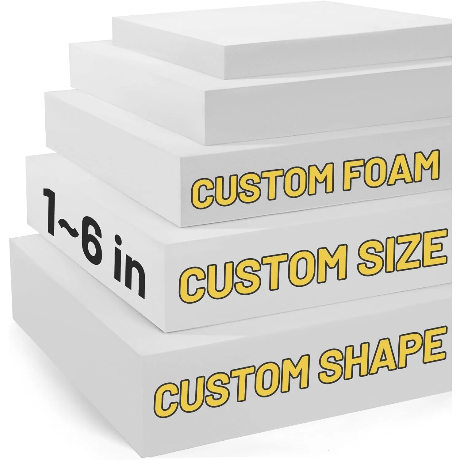 

45D White Foam Sponge High Density White Foam Bench Cushion Mattress Core Sheet Upholstery Replacement Pad Premium Chair Pad