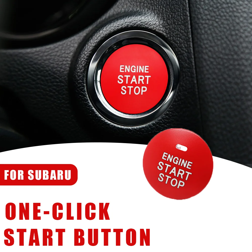 

1 Piece For Subaru ENGINE START STOP Car Lnterior ABS Engine Button One Button Lgnition Key Trim Switch Button Cover Auto Parts