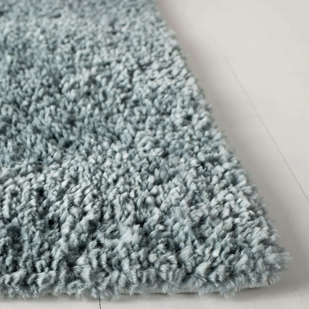 Large Area Rug - 12' x 15', Aqua, Solid Design, Non-Shedding & Easy Care, 1.2-inch Thick Ideal for  Living Room, Bedroom