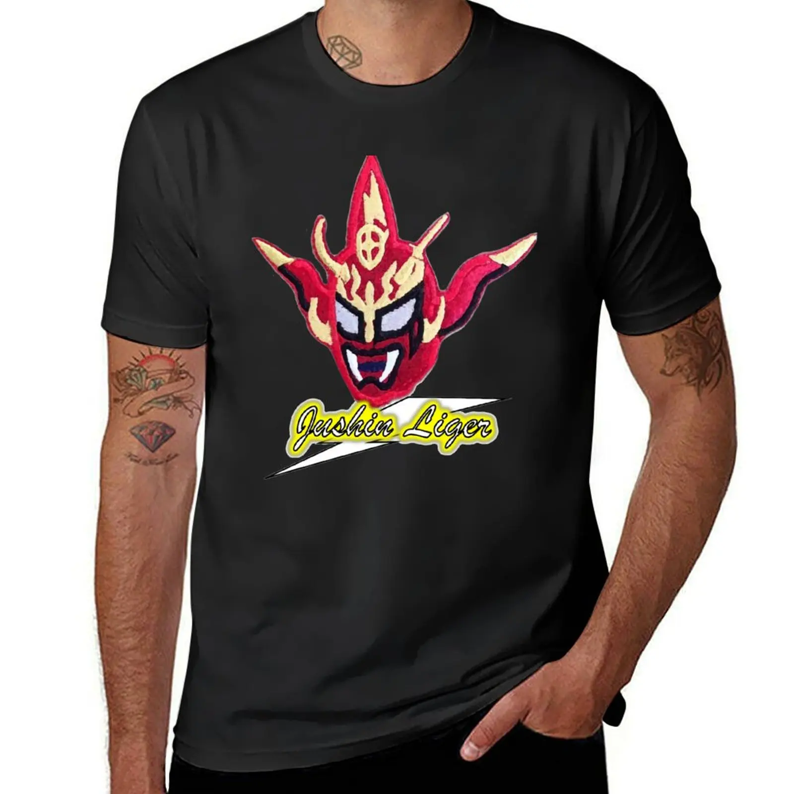 

Jushin Liger T-Shirt blacks plus sizes graphics customizeds mens graphic t-shirts