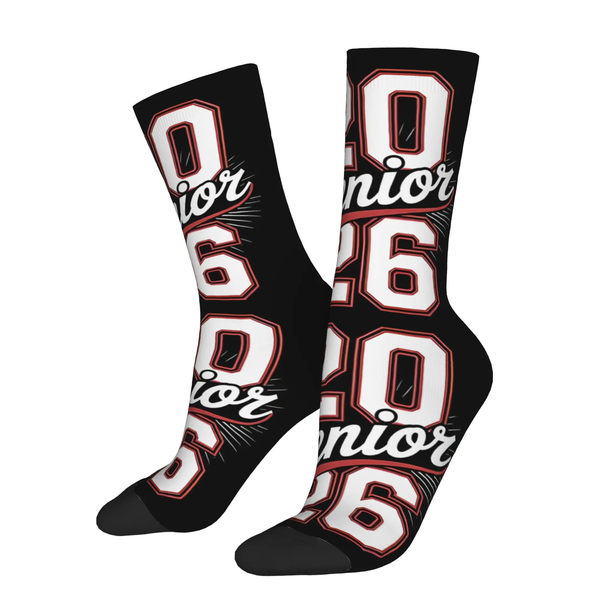 Funny Sock Graduation in 2026 Graduation Class Of 2026 Senior 2026 Hip Hop Quality  Printed Men Crew Socks Casual Men's Socks